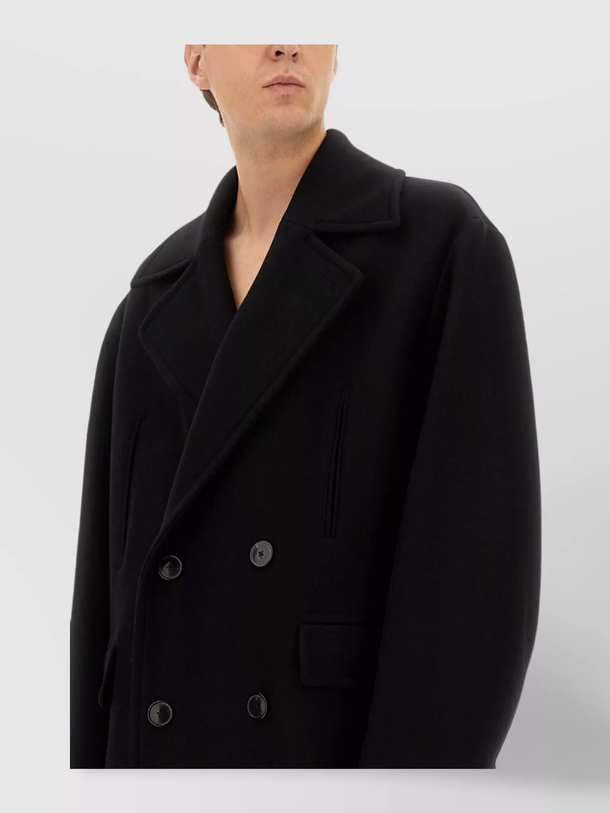 Dries Van Noten Double Breasted Long Coat Pockets