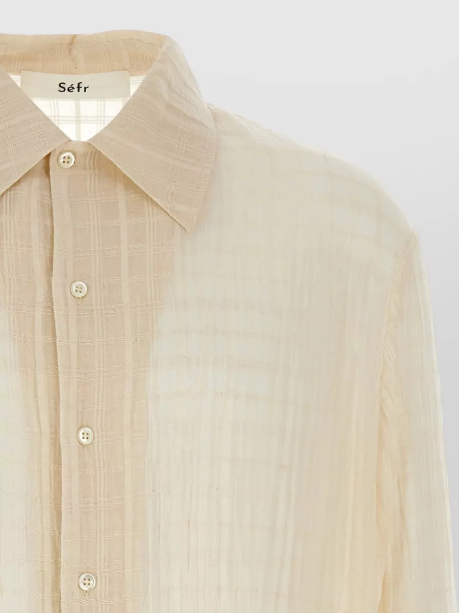 Séfr Checked Long-Sleeve Shirt