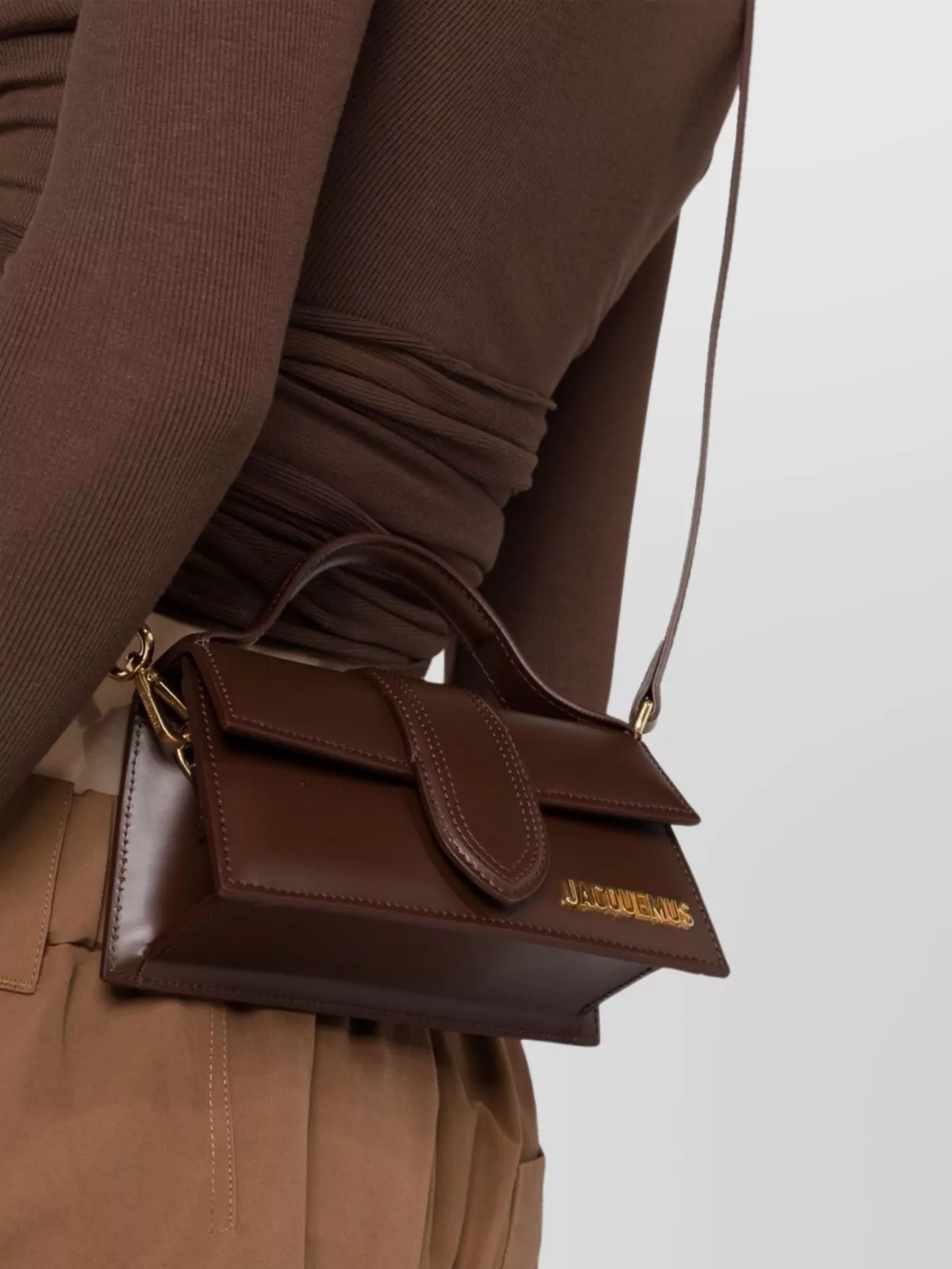 Jacquemus Adjustable Strap Leather Tote Bag