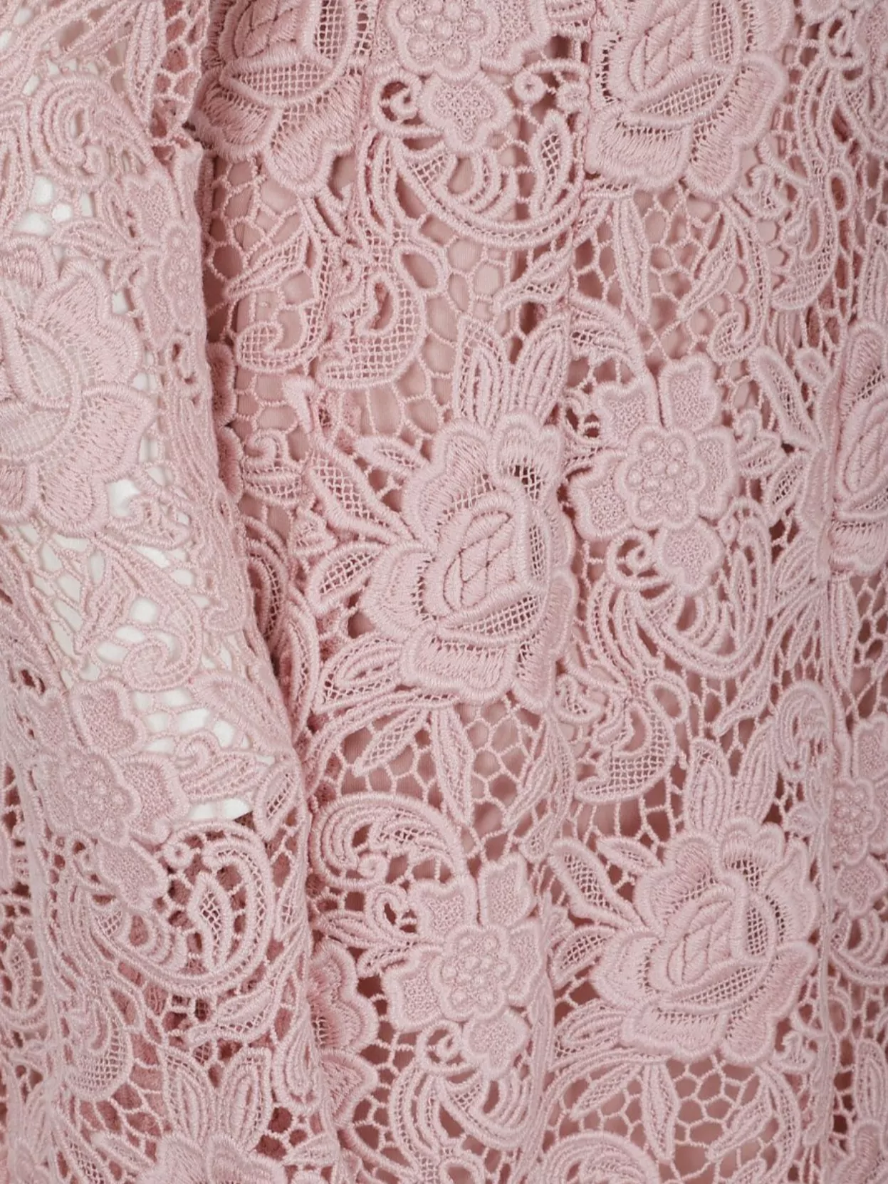 S Max Mara Floral Lace Long Sleeve Dress