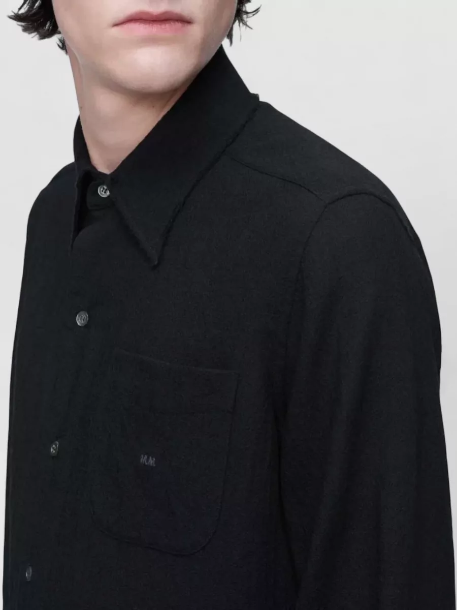 Maison Margiela Virgin Wool Long-Sleeve Shirt