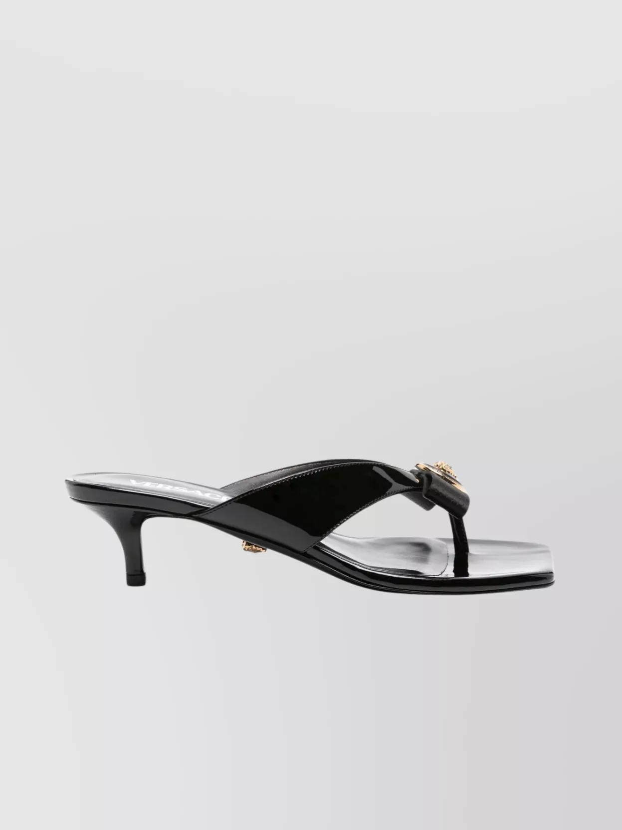 Shop Versace Gianni Ribbon Low Mules