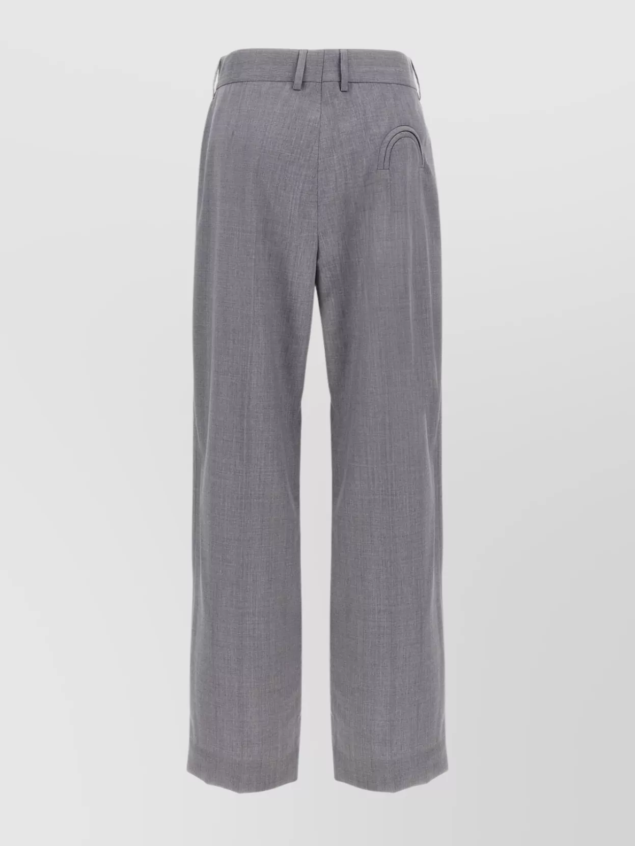 Blazé Milano Front Pleated Wide Leg Trousers With Pockets In Gray