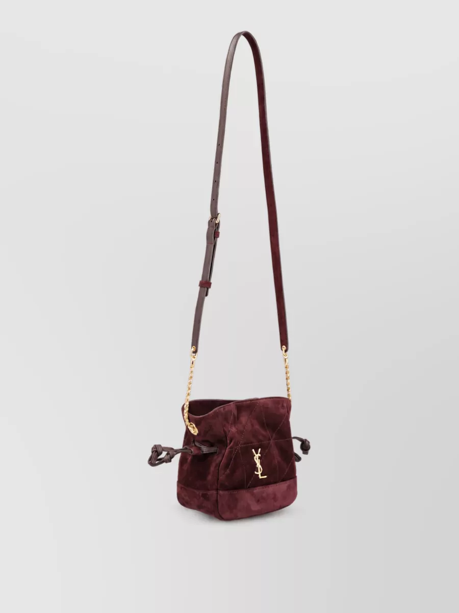 Saint Laurent Na Suede Leather Bucket Bag