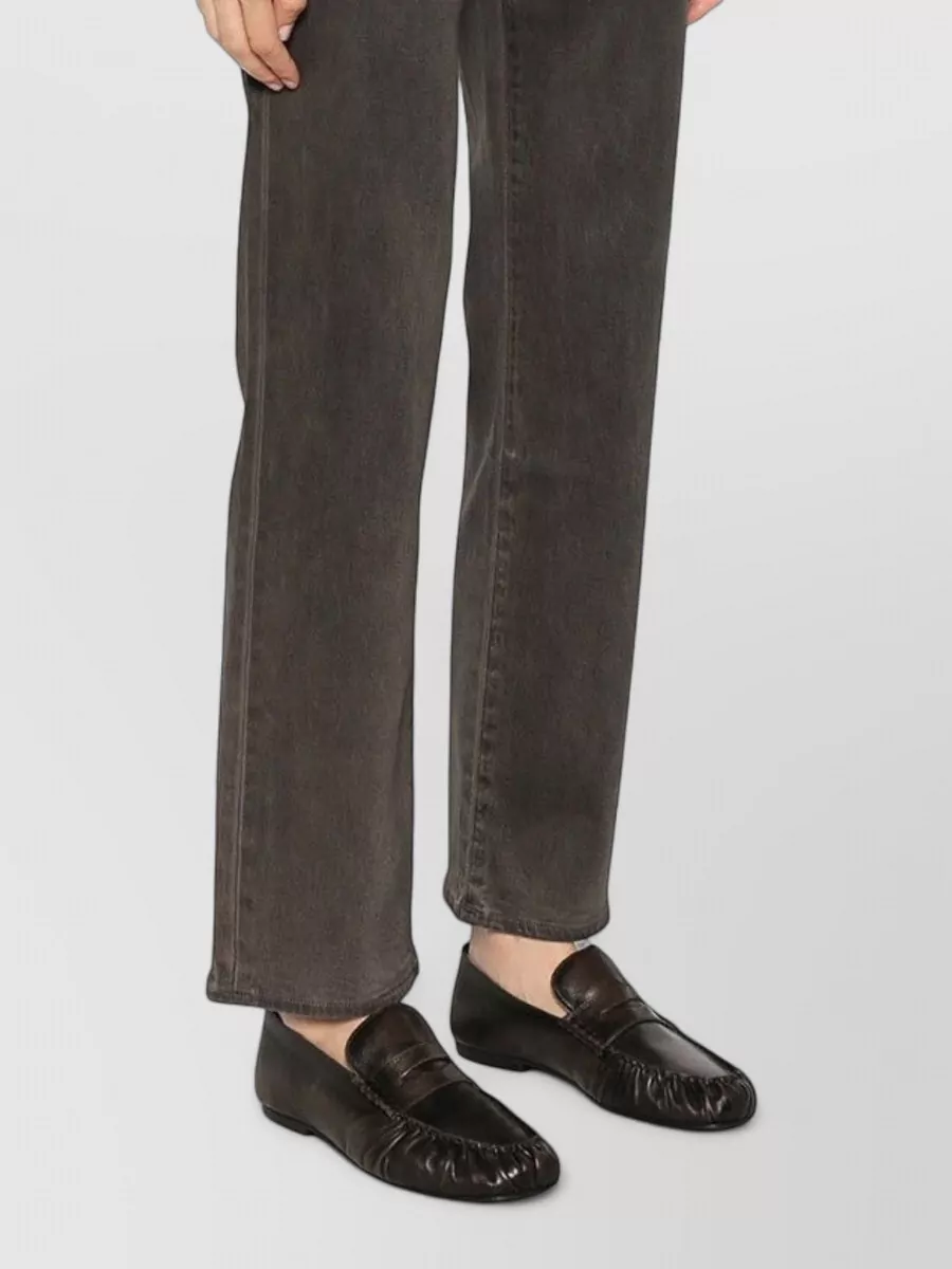 7 For All Mankind Coated Straight-Leg Jeans