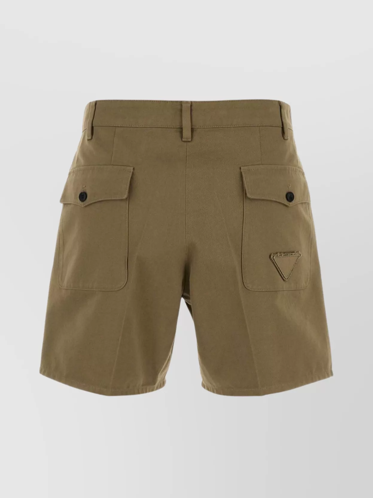 Prada Cotton Shorts With Back Pockets And Front Pleats