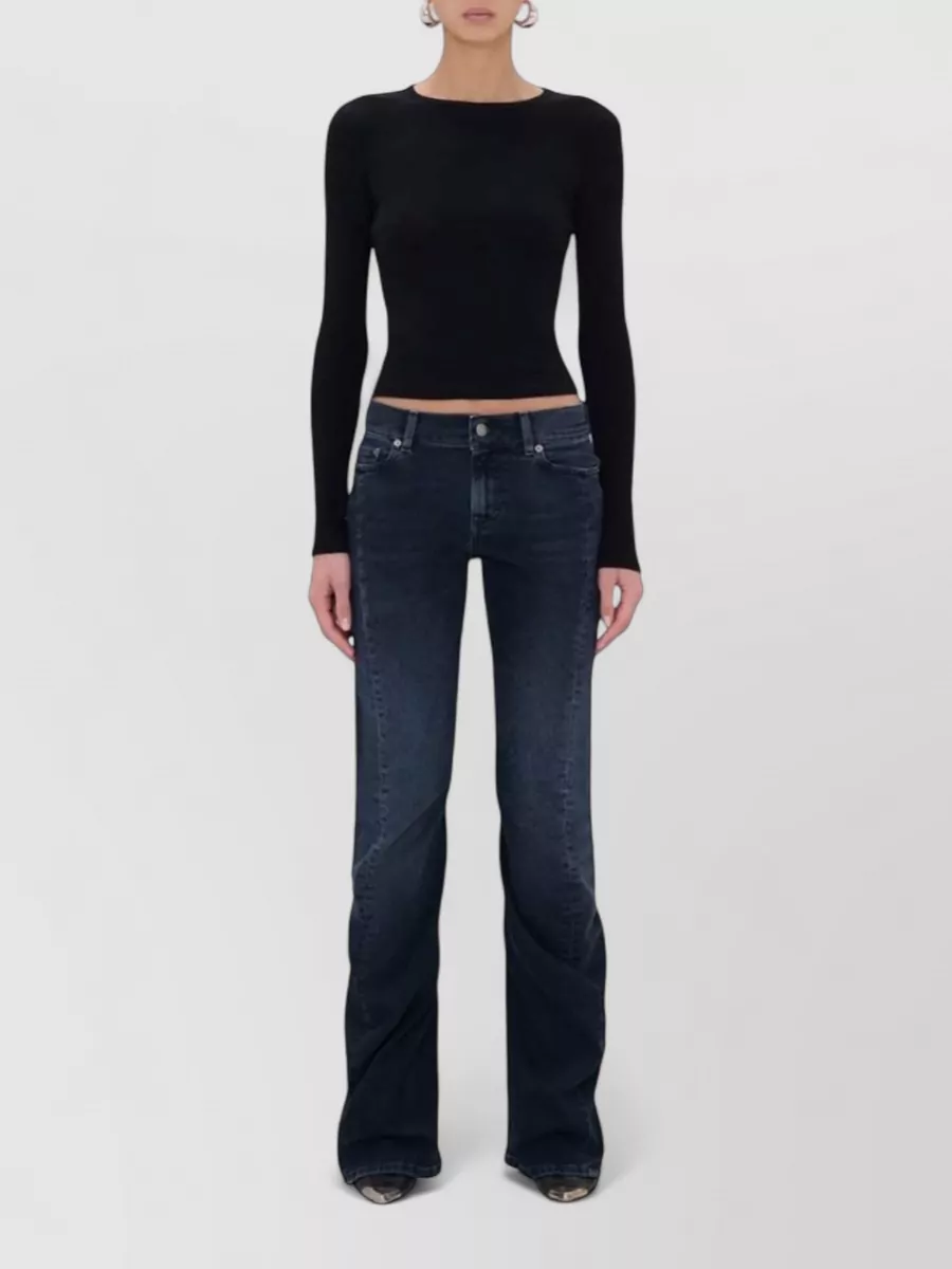 Haikure Moon Denim Trousers Signature Stitching