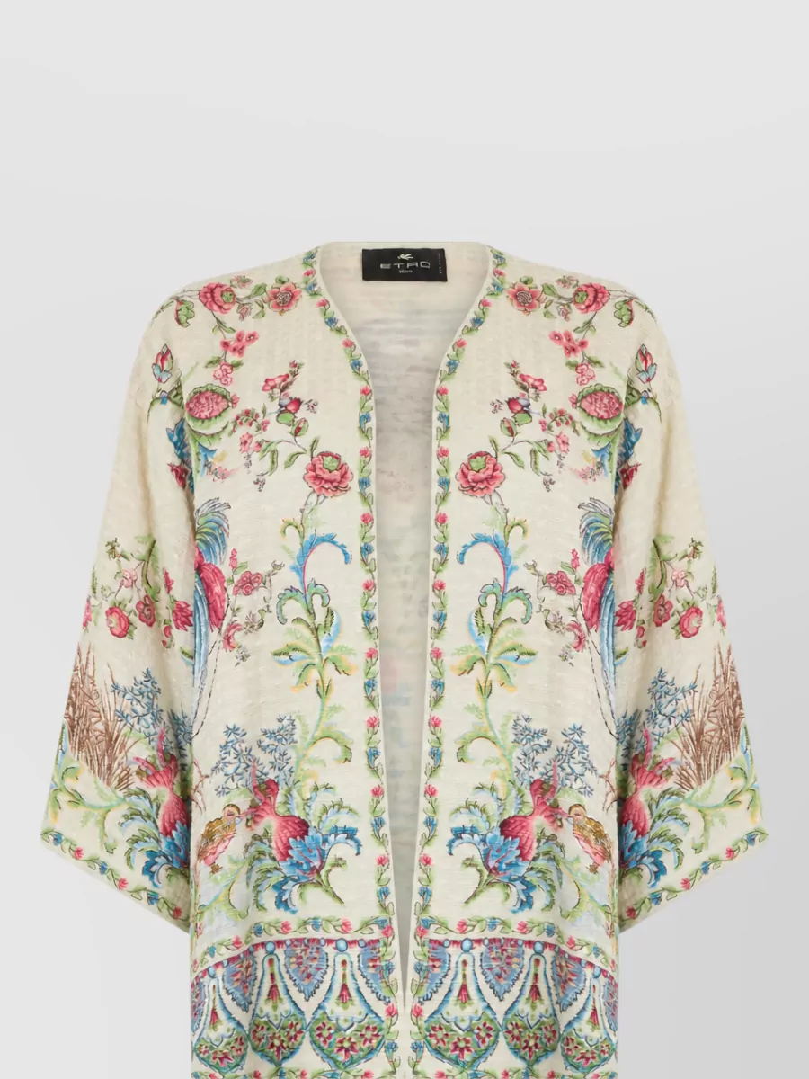 Etro Floral-Print Kimono Jacket