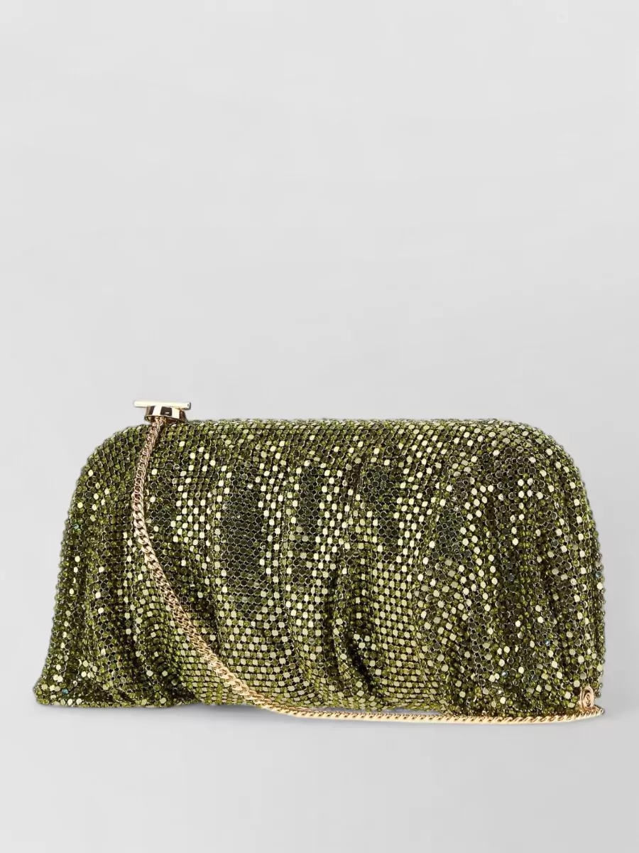 Benedetta Bruzziches crystal-embellished clutch bag