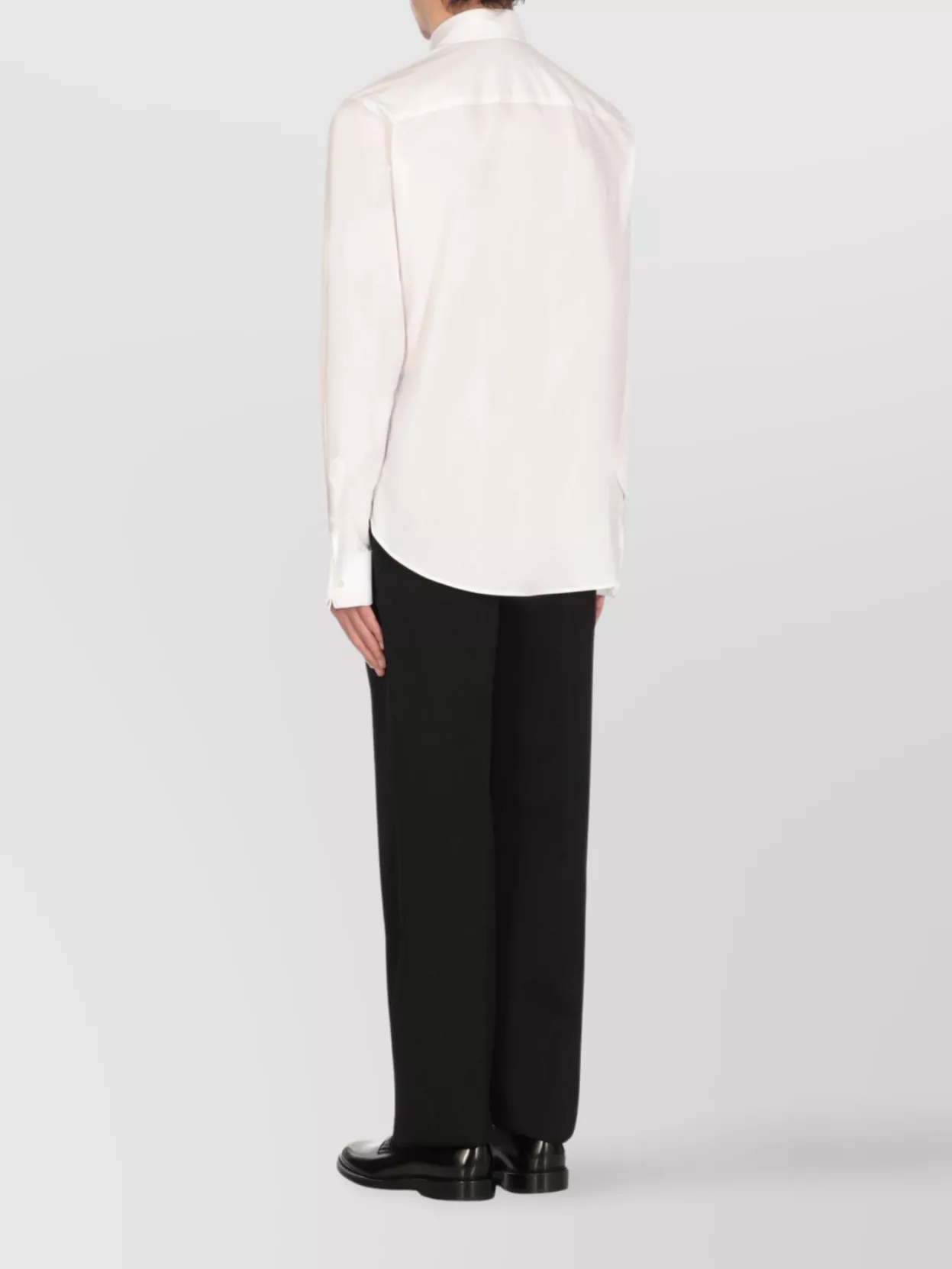 Lanvin Cotton Shirt With Point Collar And Pleats
