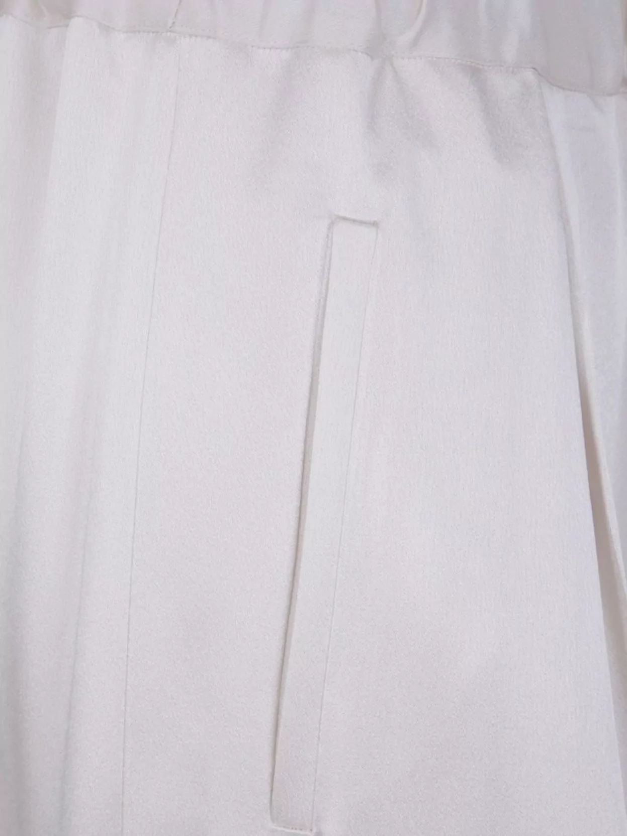 Semicouture Jhonny Wide Leg Trousers Side Pockets In White