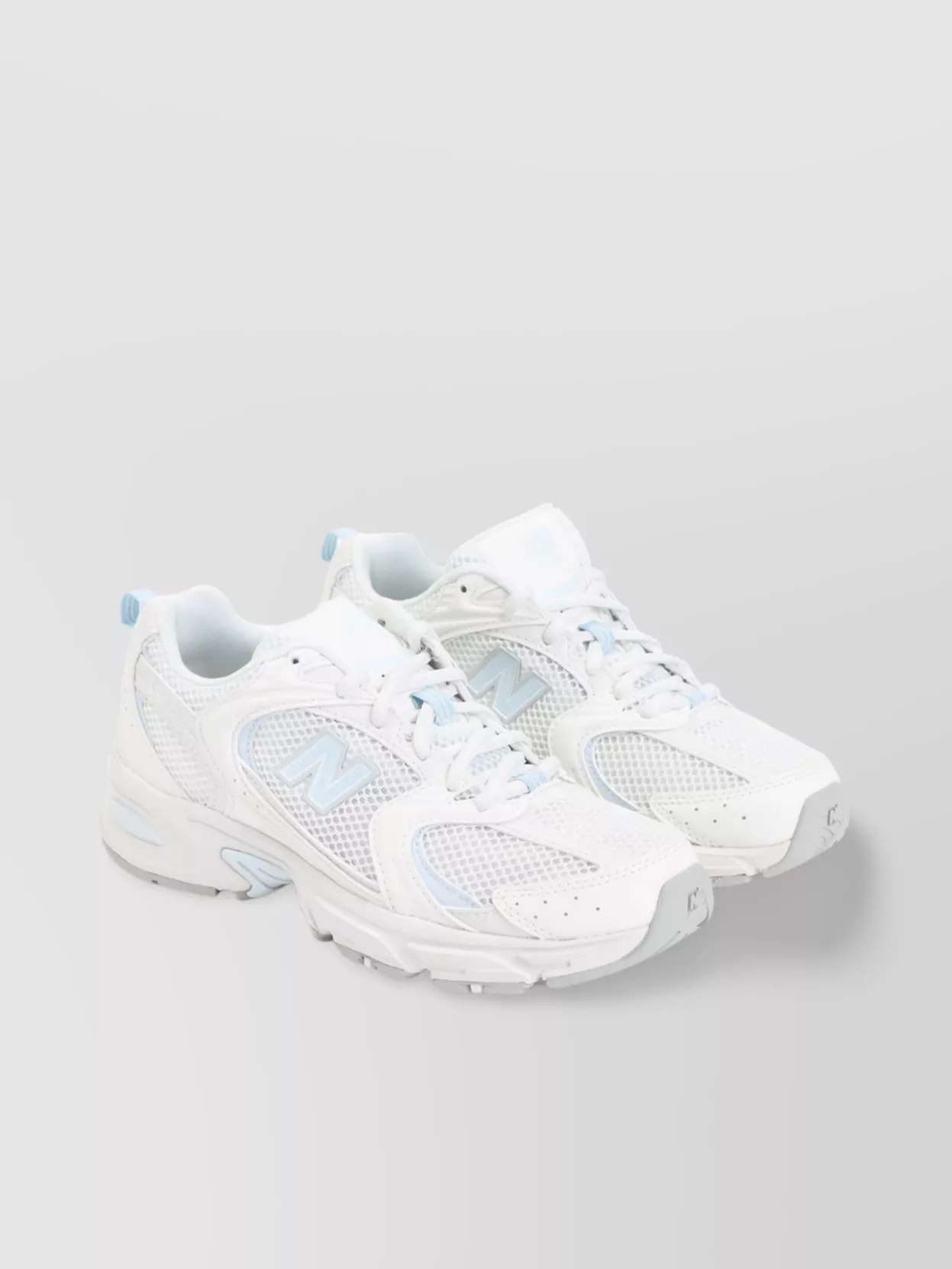 New Balance Mesh Upper Leather Sneakers
