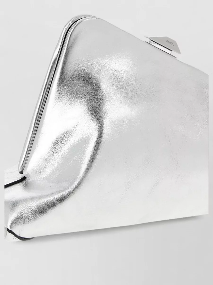 The Attico Daytime Escape Small Clutch Metallic Strap