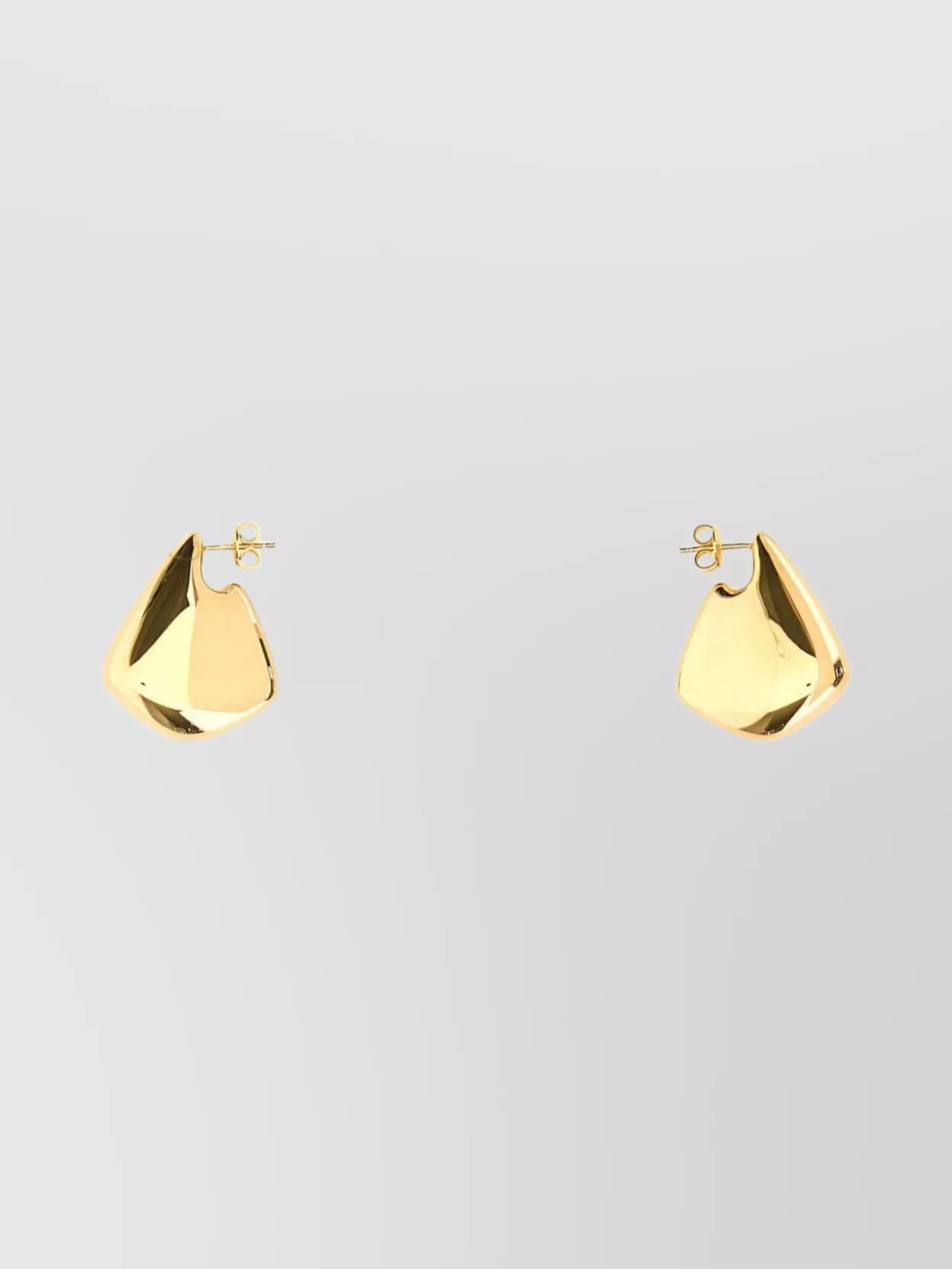 Bottega Veneta Small Finn Gold Silver Earrings