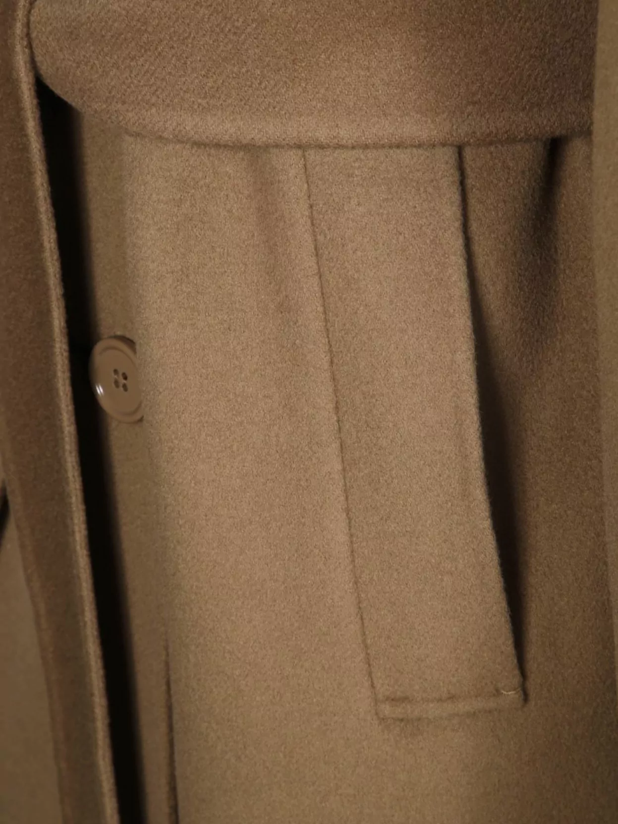 S Max Mara Belted Long Sleeve Coat And Pockets