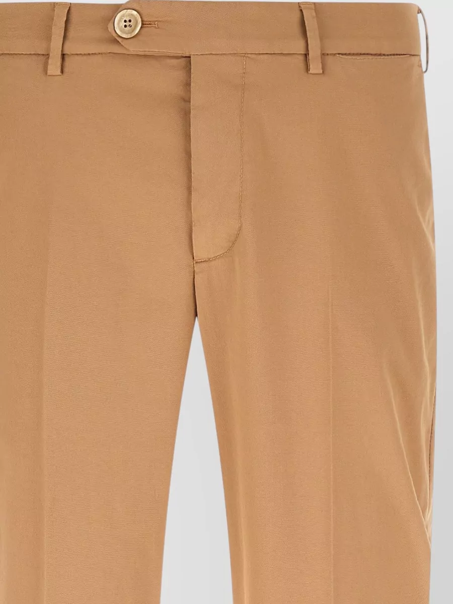 Brunello Cucinelli American Pima Cotton Tailored Trousers Belt Loops