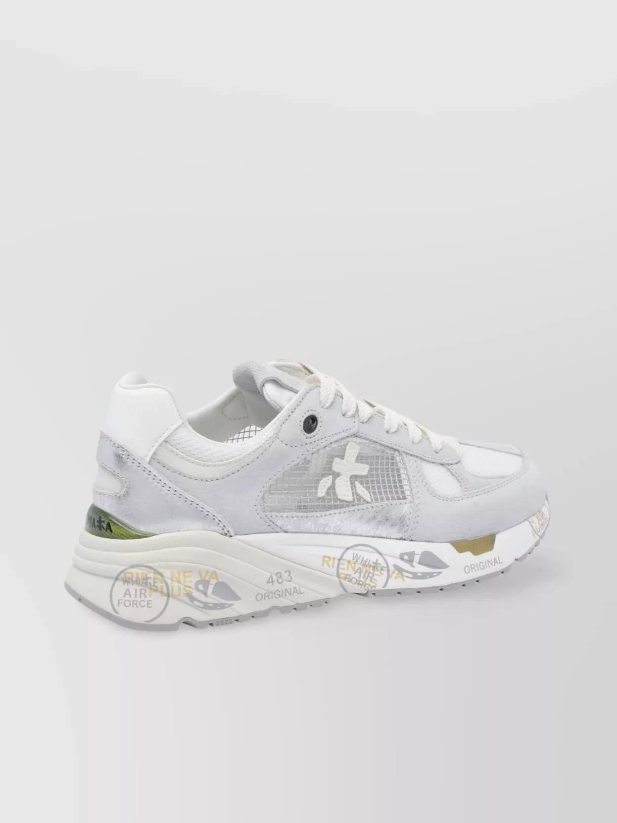 Premiata Low Top Sneakers In Fabric And Leather