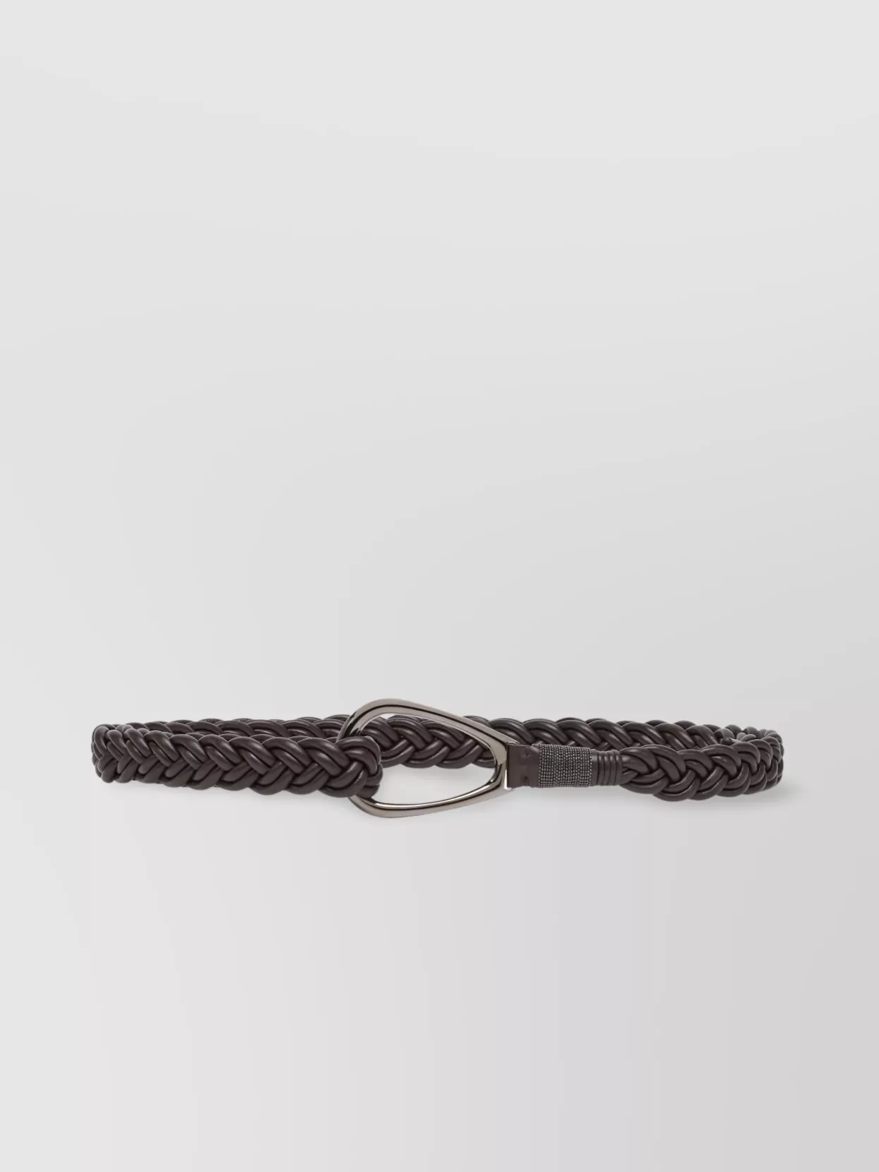 Brunello Cucinelli Adjustable Woven Leather Braided Belt