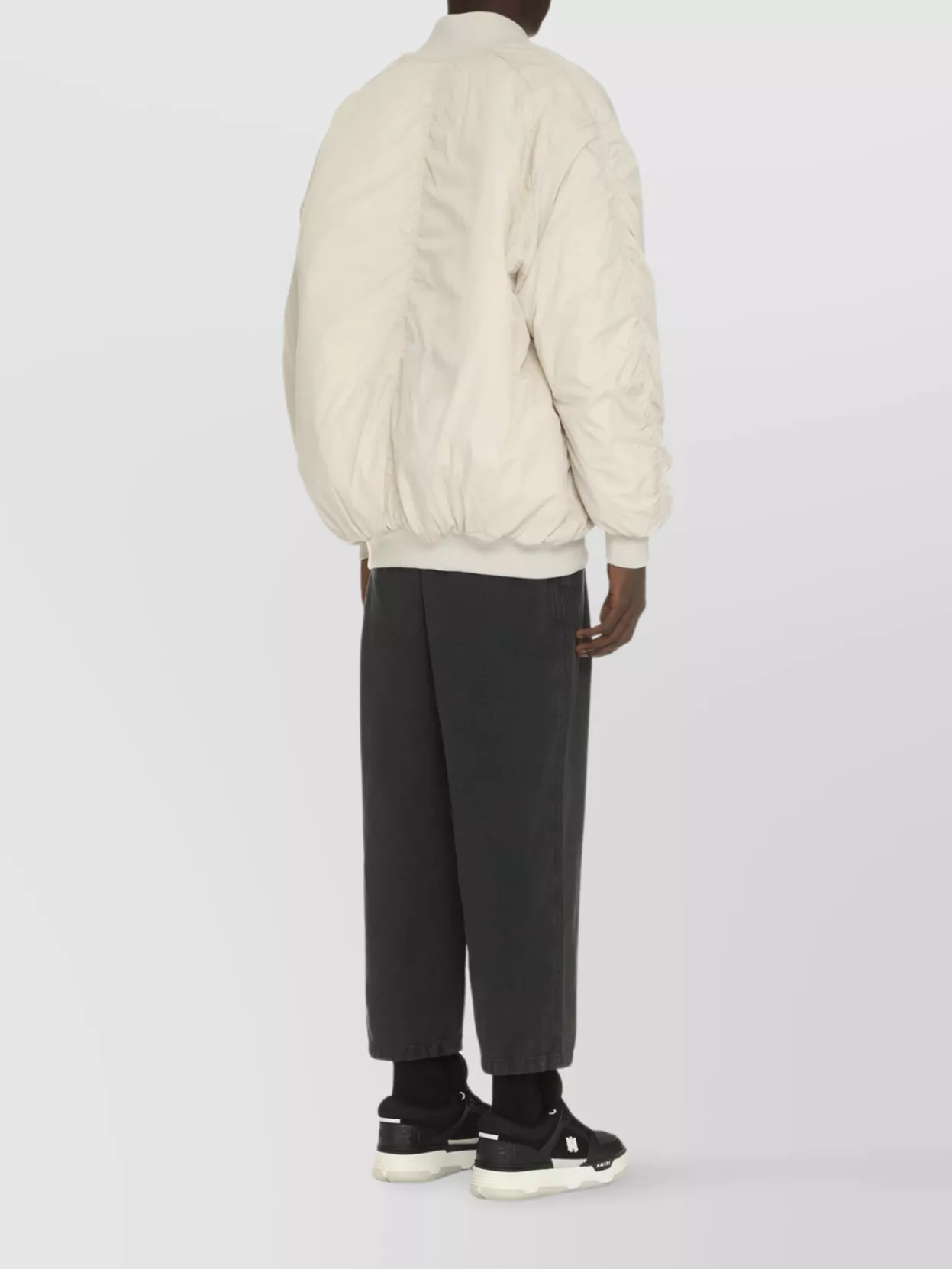 Isabel Marant Oversize Ribbed Bomber Jacket With Chest And Side Pockets