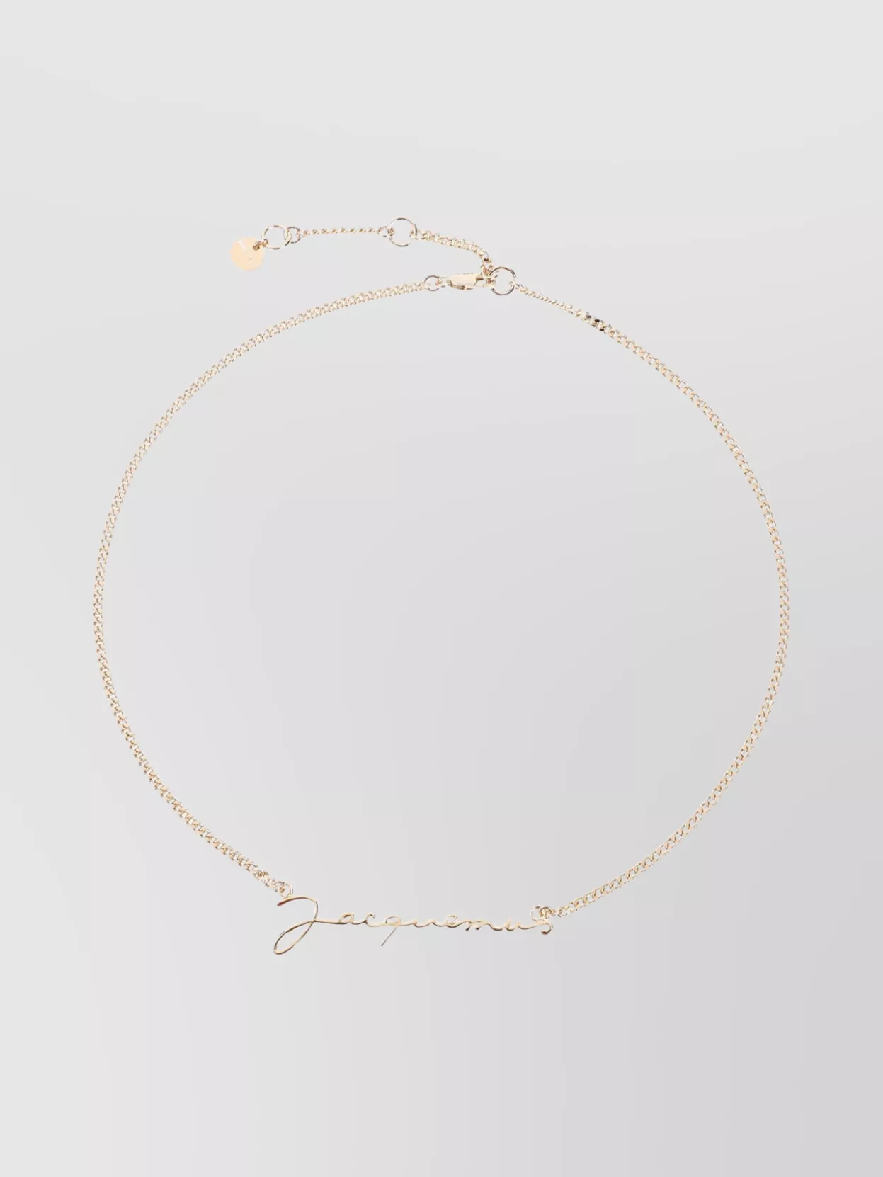 JACQUEMUS ADJUSTABLE FINE CHAIN NECKLACE WITH GOLDEN-TONE HARDWARE