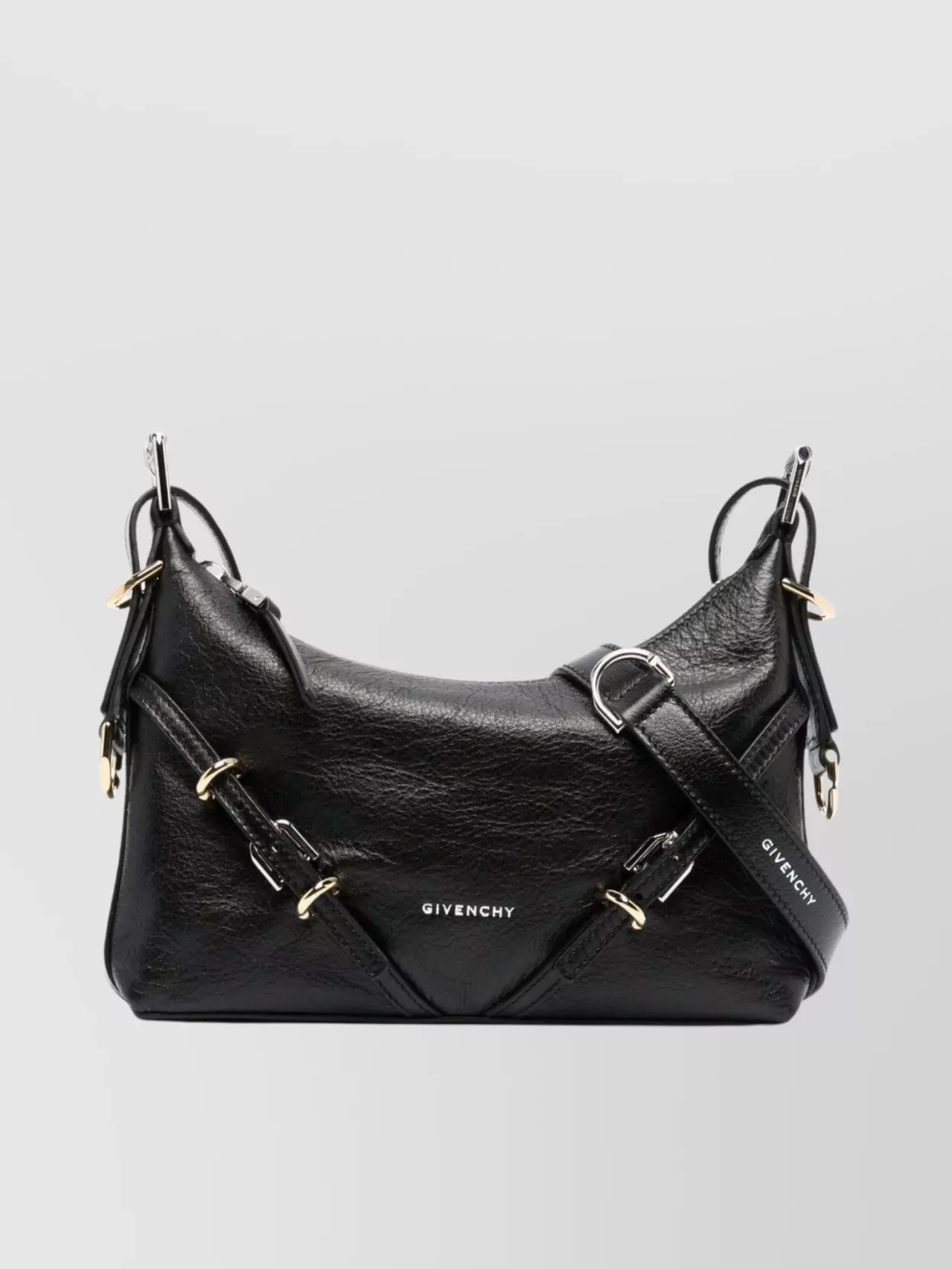 Shop Givenchy Adjustable Strap Leather Mini Bag In Black