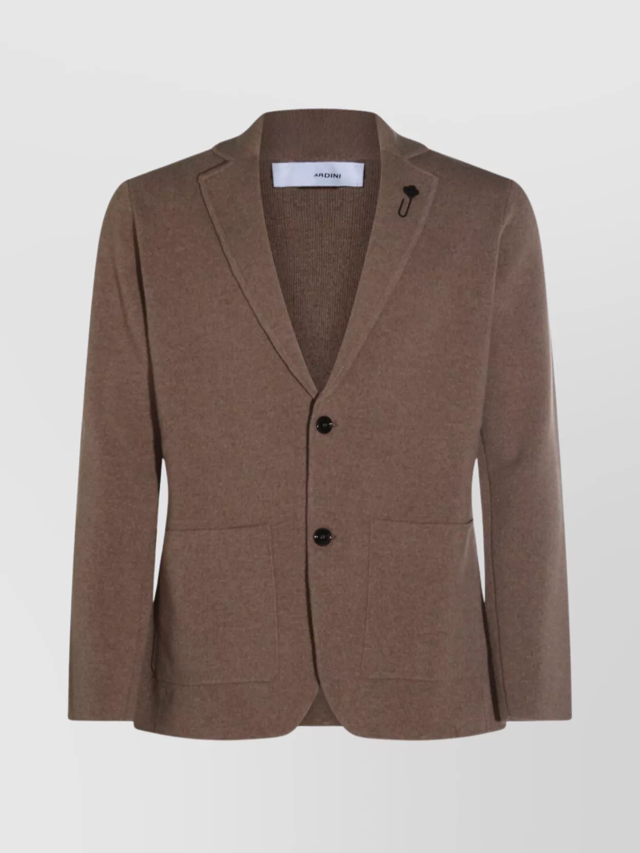 Lardini Two-button Patch-pockets Cardigan In Brown