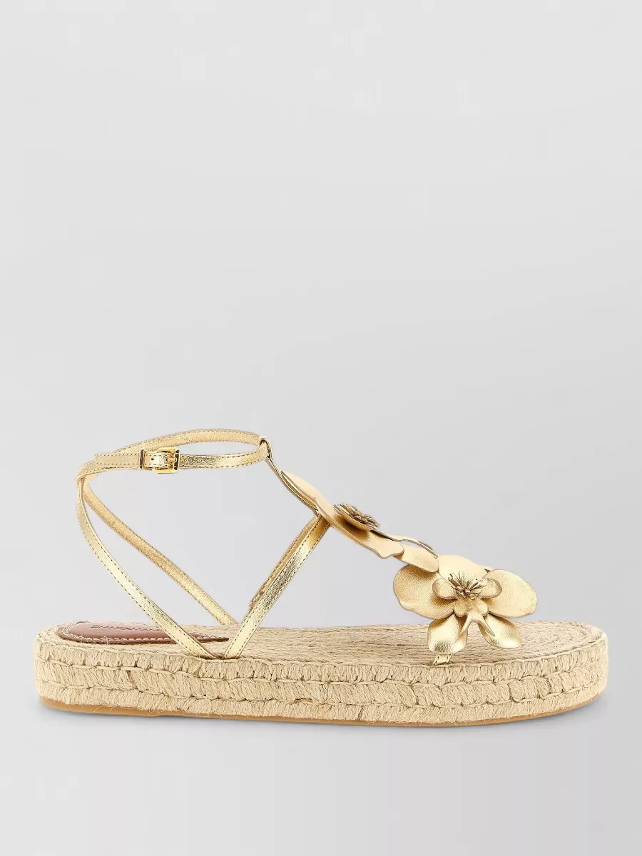 Zimmermann Orchid Sandals Open Toe Metallic Finish