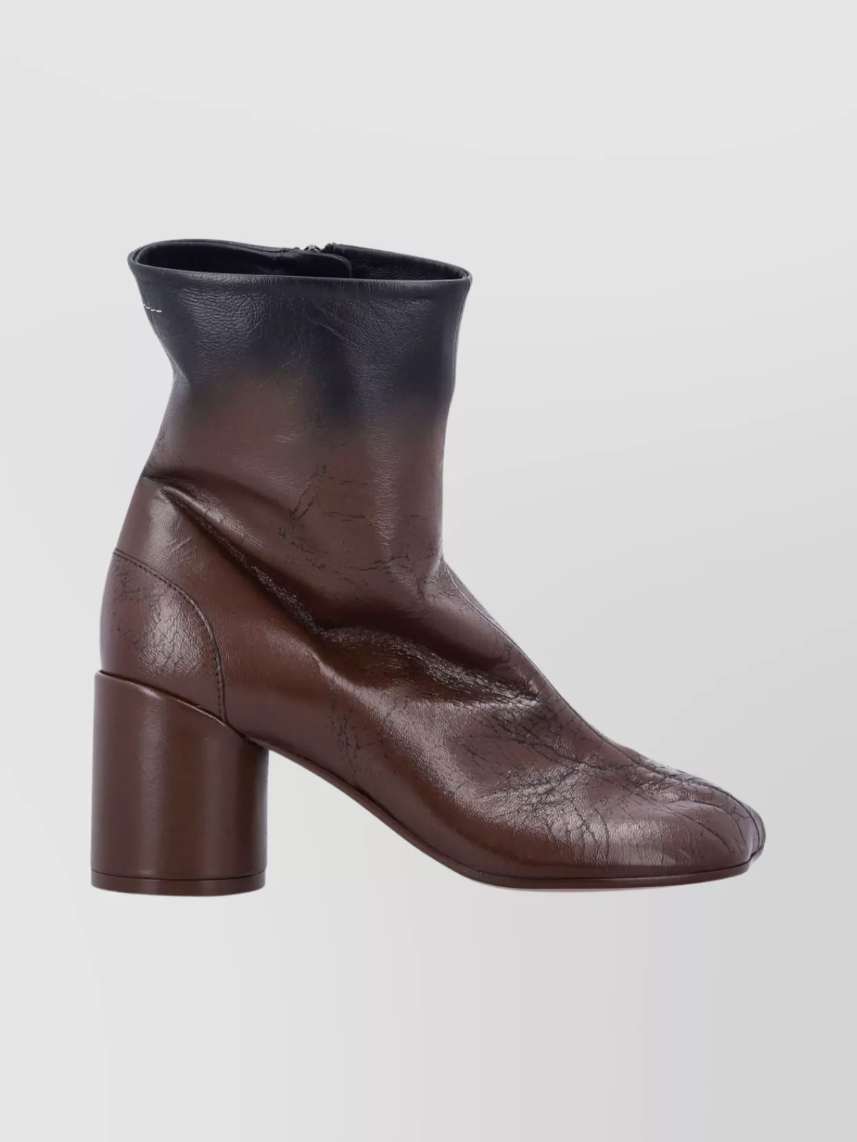Mm6 Maison Margiela Stylish Ankle Boot Block Heel In Gray