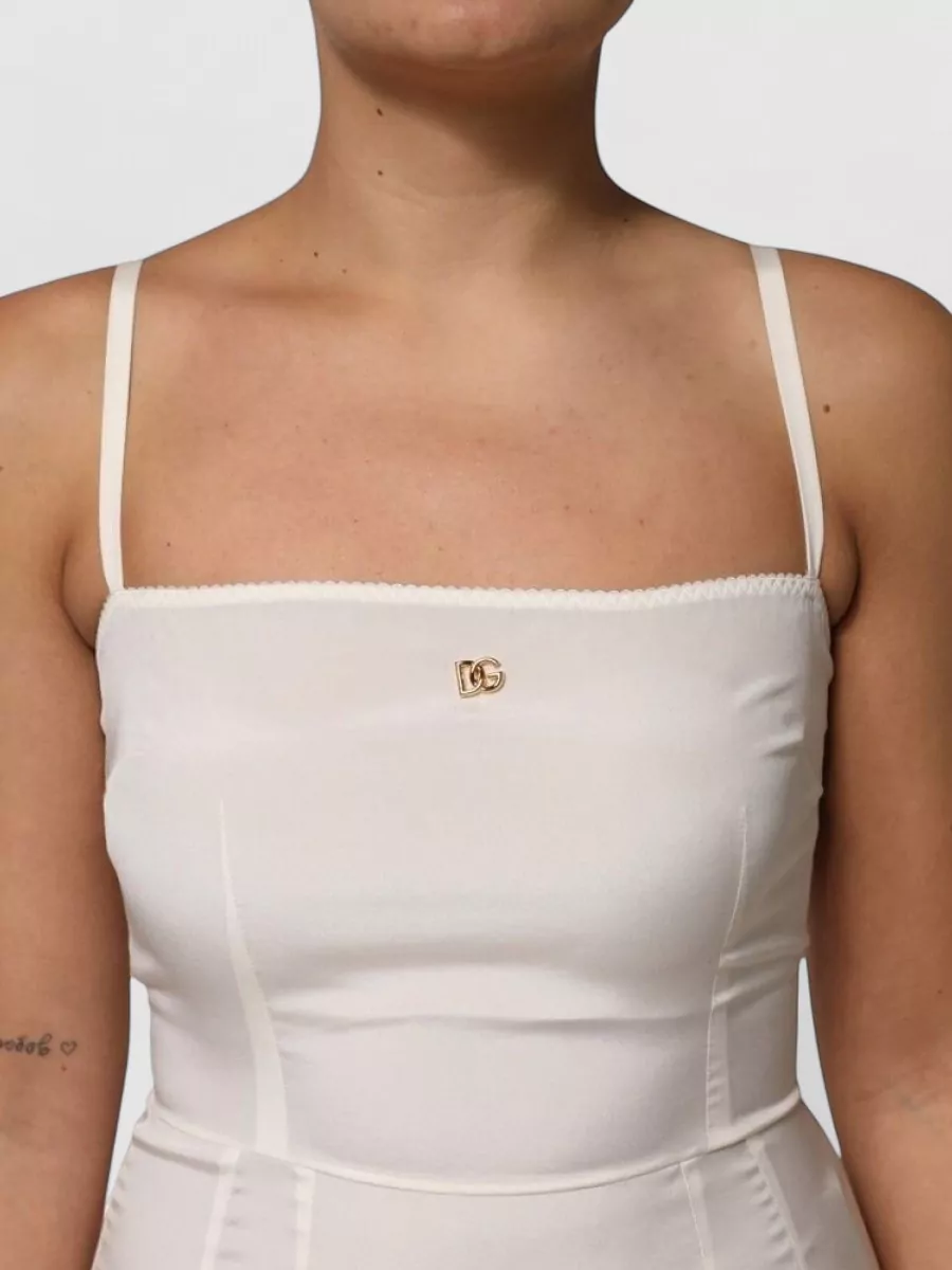 Dolce&Gabbana Silk Lace-Trim Midi Slip Dress