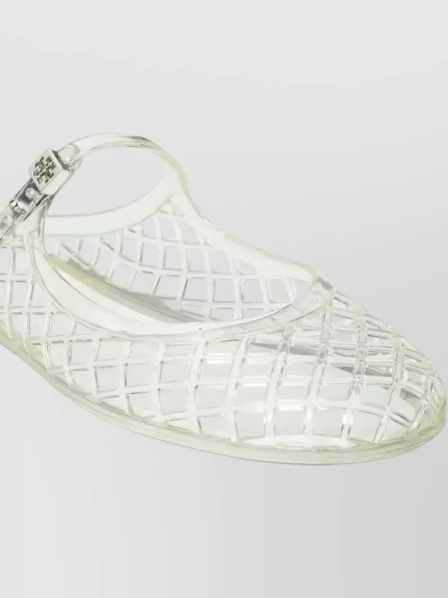 Tory Burch Transparent Perforated Flat Mules