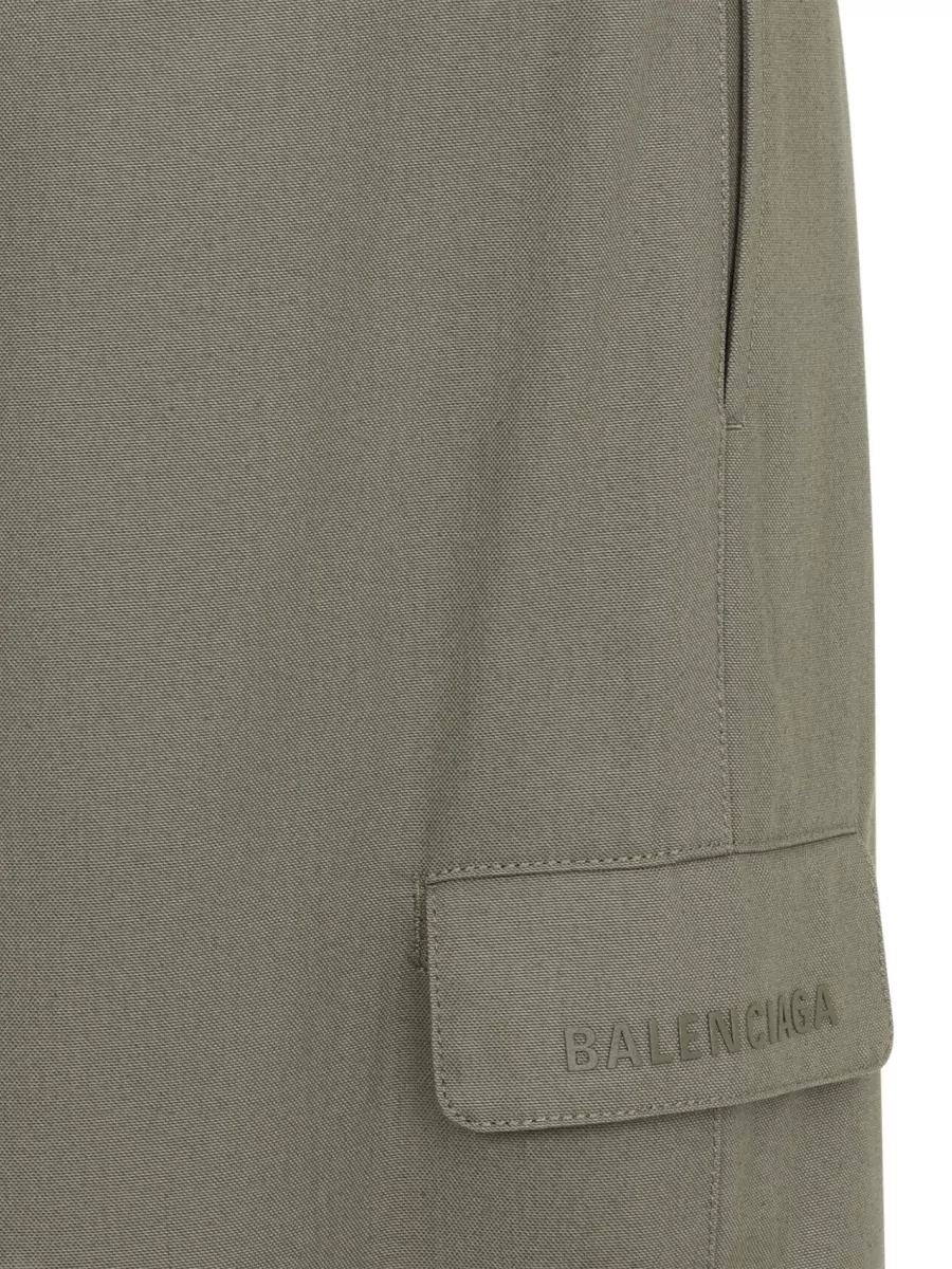 Balenciaga Cotton Loose-Fit Wide-Leg Cargo Trousers