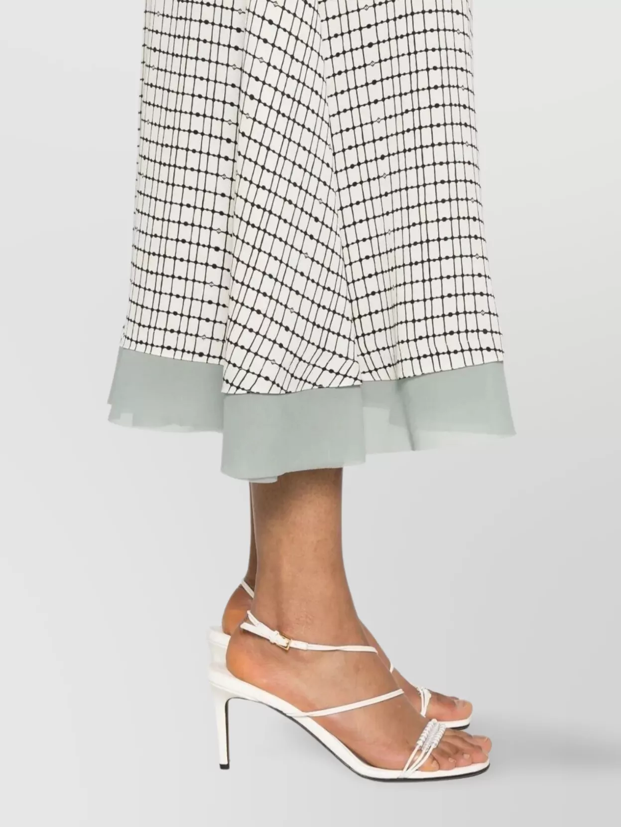 Fendi Grid Print Silk Sleeveless Mini Dress Clothing
