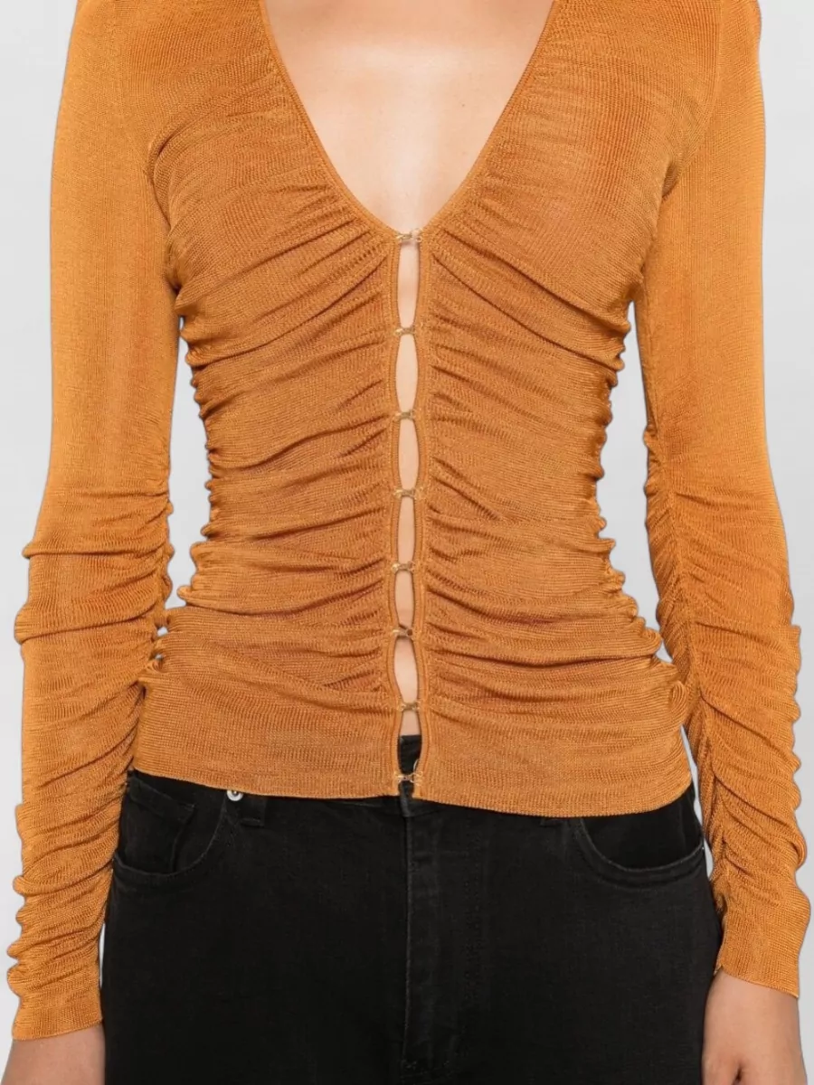 Self-Portrait Viscose V-Neck Knitted Top
