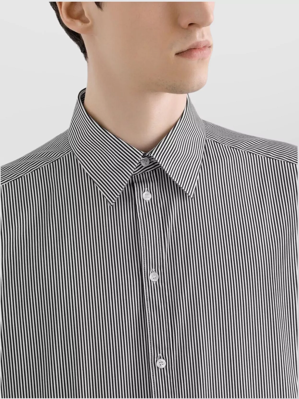 Dolce&Gabbana Striped Cotton Shirt Button-Down Collar