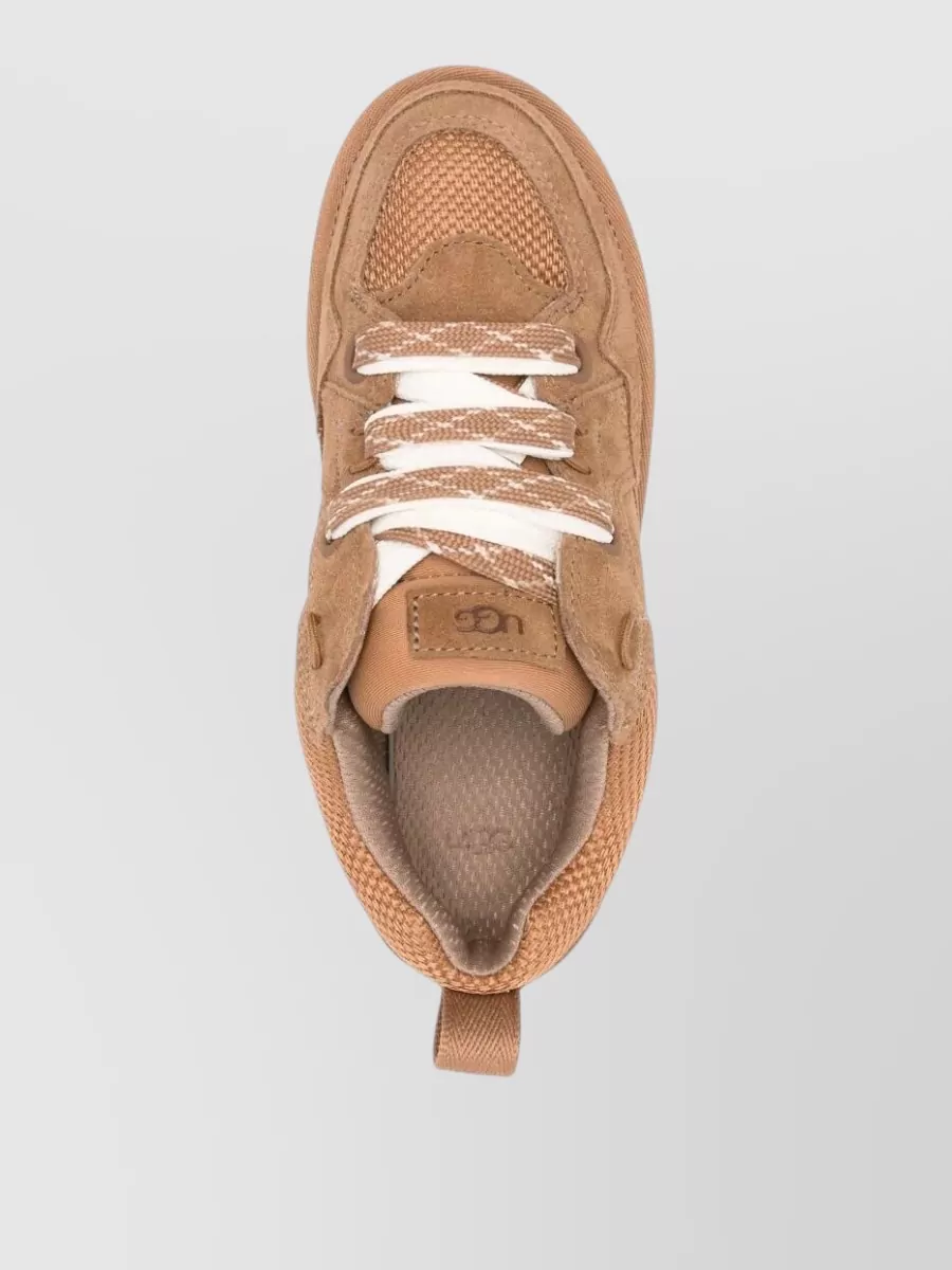 Ugg Suede Leather Lace-Up Sneakers