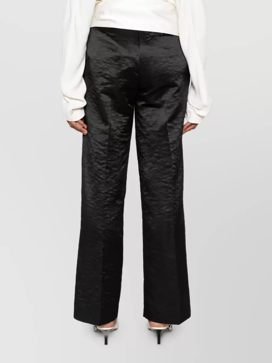 Forte Forte Satin Wide-Leg High-Waisted Trousers