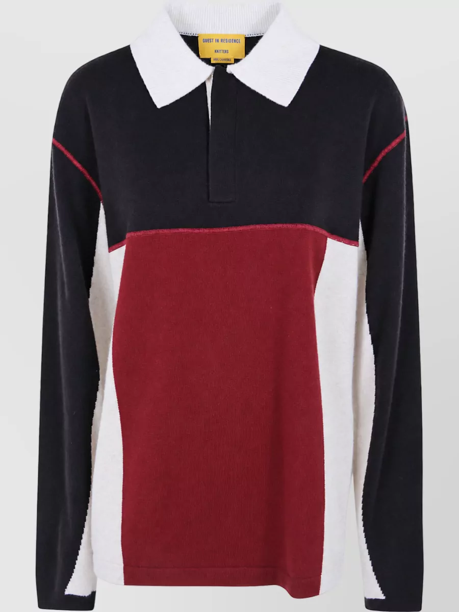 Guest In Residence Cashmere color block jumper
