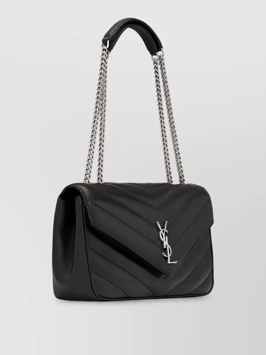 Saint Laurent Loulou Medium Leather Clutch Bag