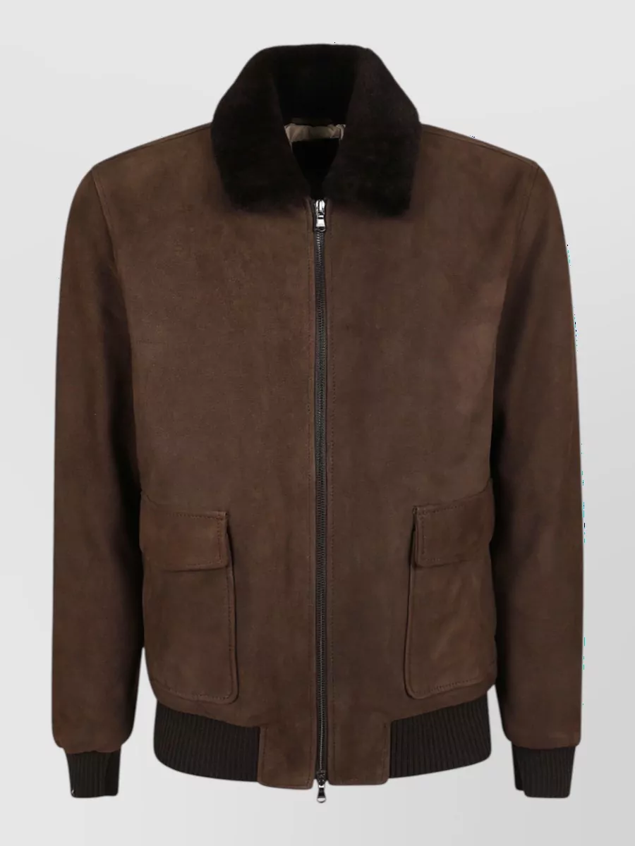 Barba Napoli leather coat