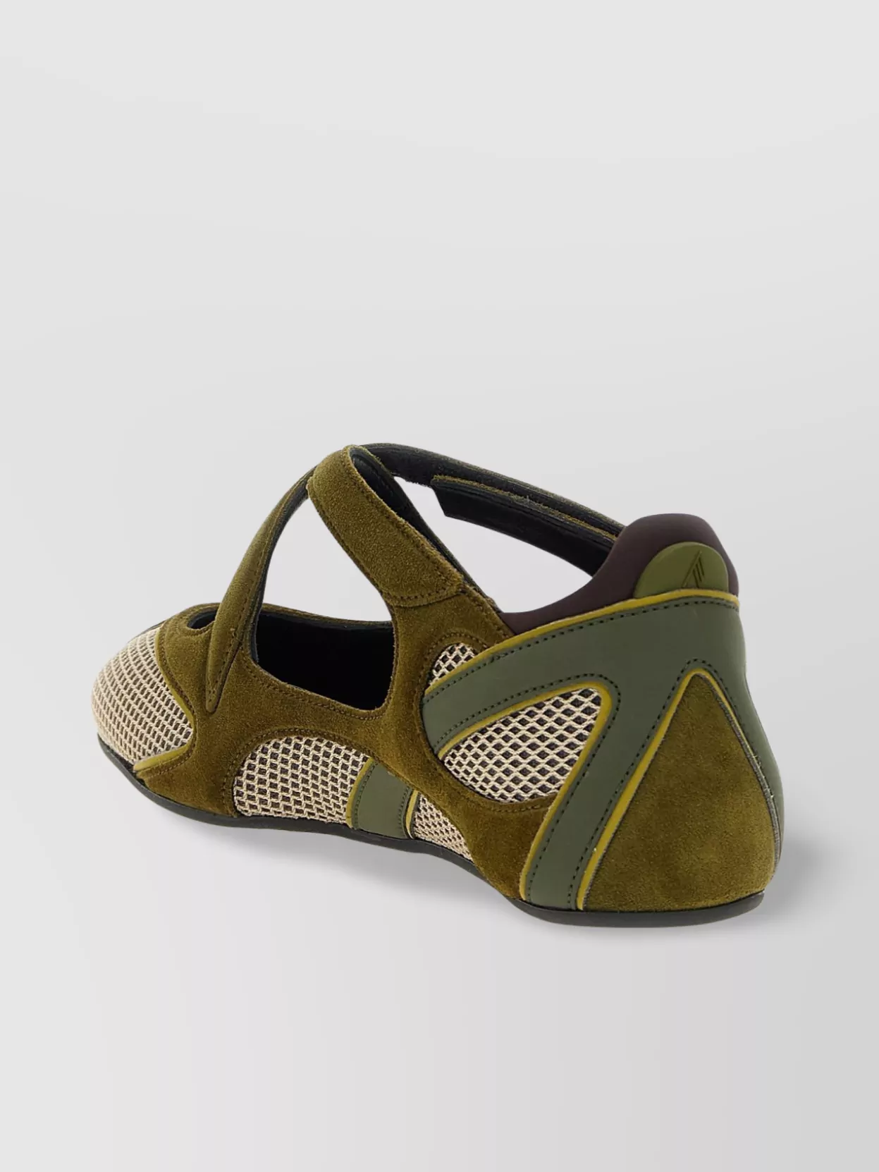 Attico Floor 01 Mesh And Suede Ballerinas Flat