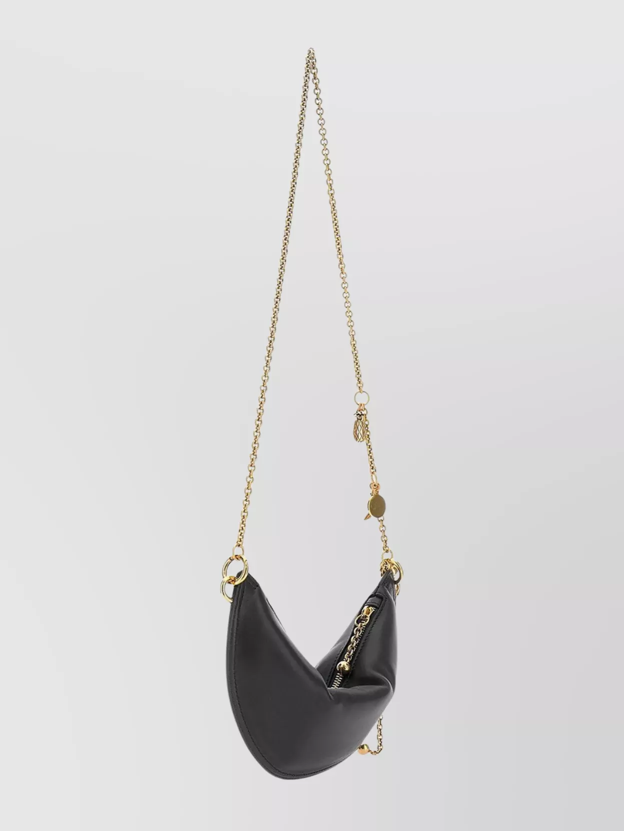 Chloé Crescent Leather Shoulder Bag And Charms