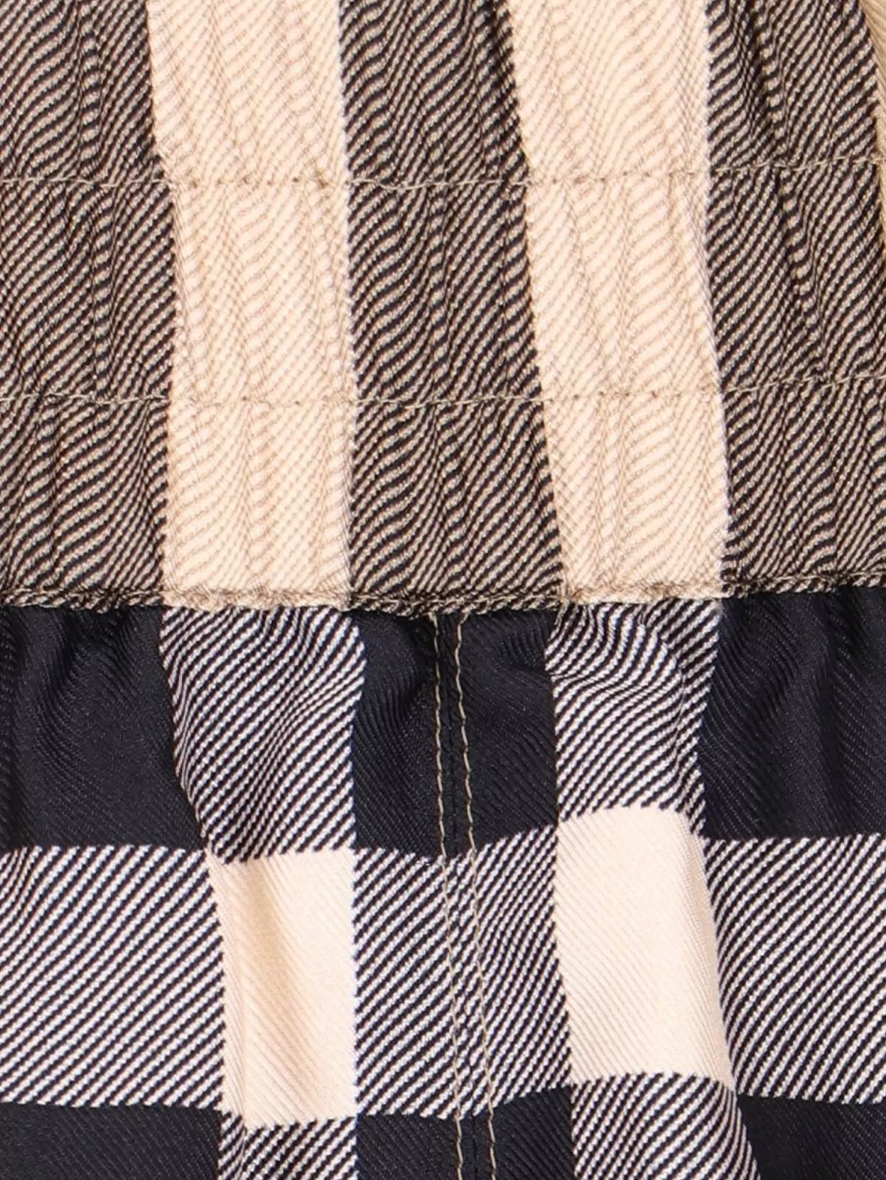 Shop Burberry Checked Elastic Waistband Shorts Pockets