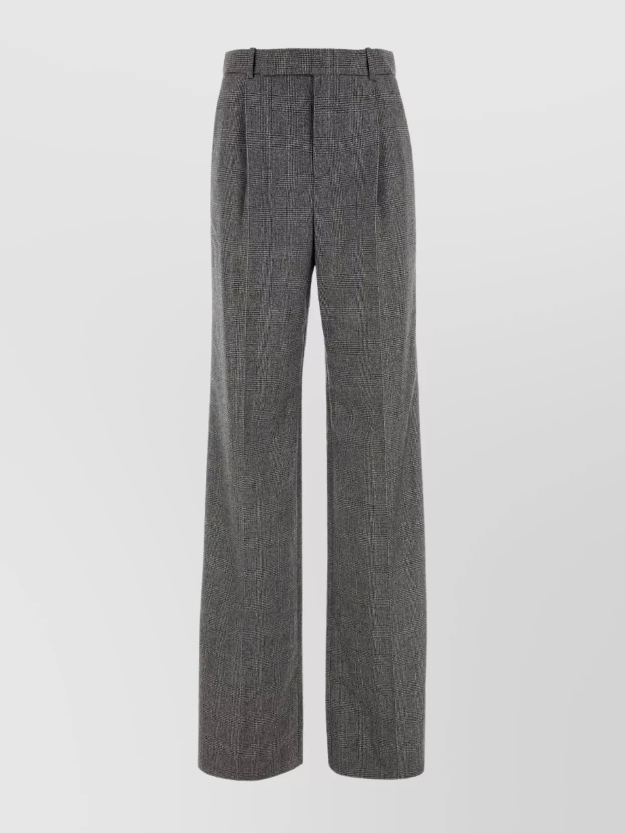 Shop Saint Laurent Intricately Embroidered Wide-leg Wool Pant
