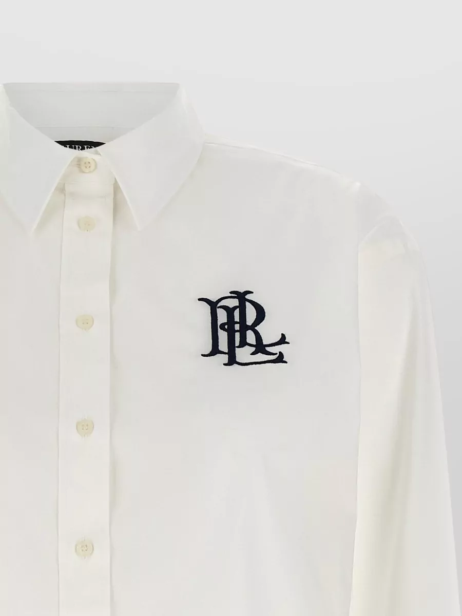 Lauren Ralph Lauren Embroidered Monogram Long-Sleeve Shirt