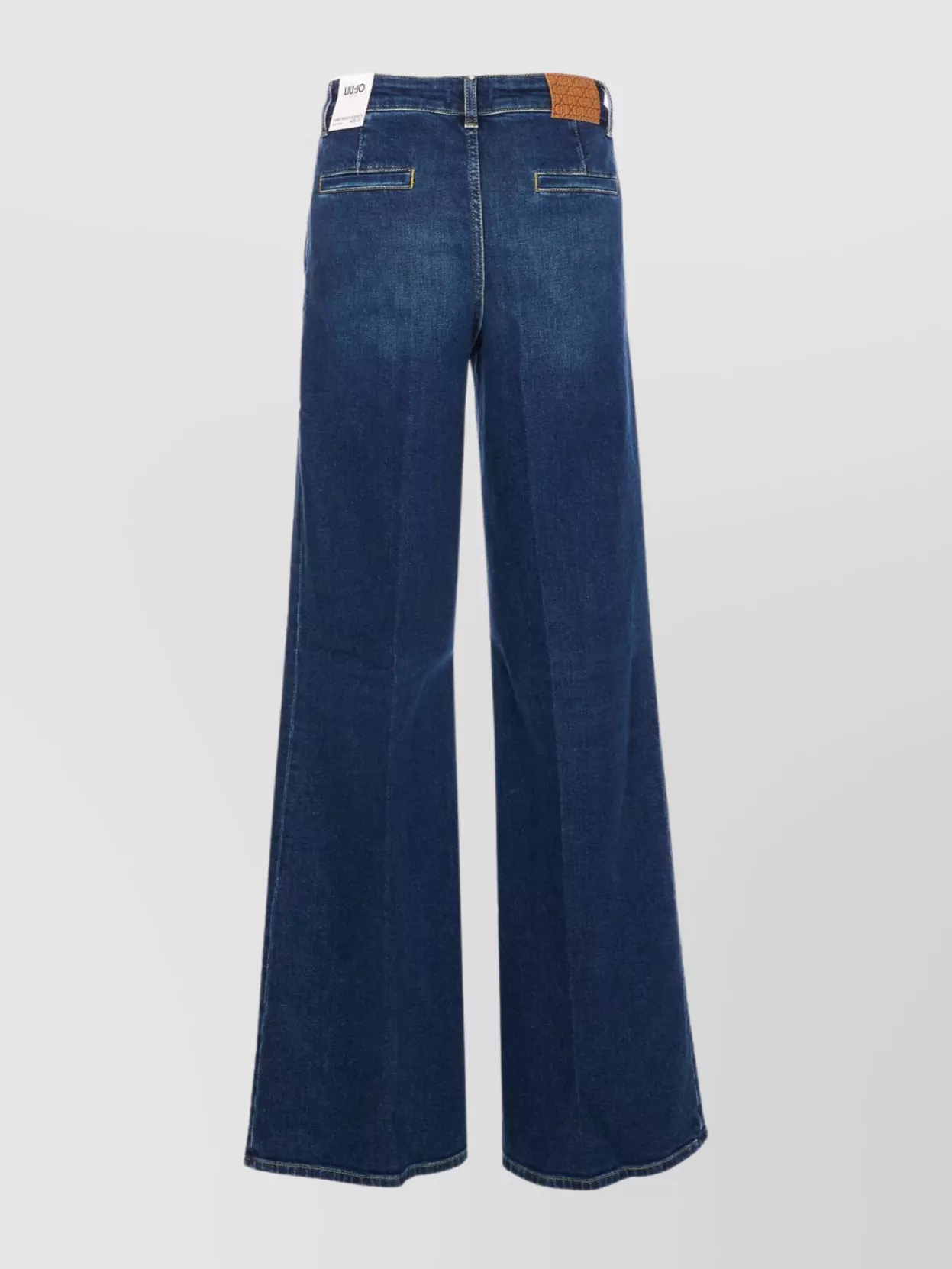 Liu •jo Flared Wide-leg Denim Jeans Trousers In Blue