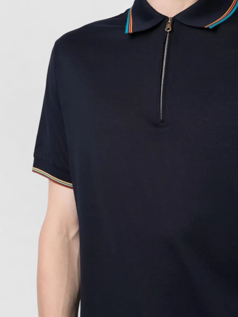 Paul Smith Mens Polo Shirt Multicolor Trim Collar