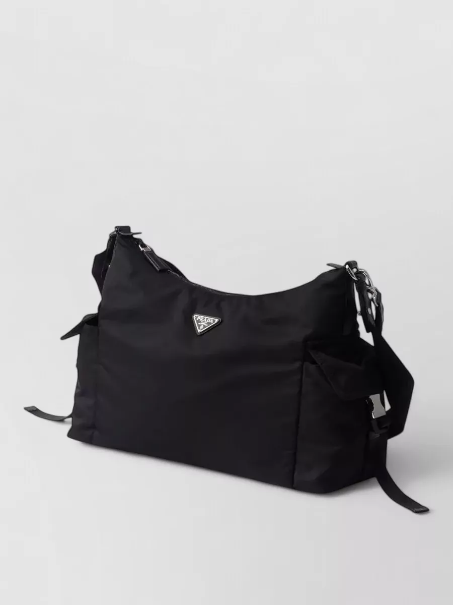 Prada Explore Triangle Logo Nylon Messenger Bag