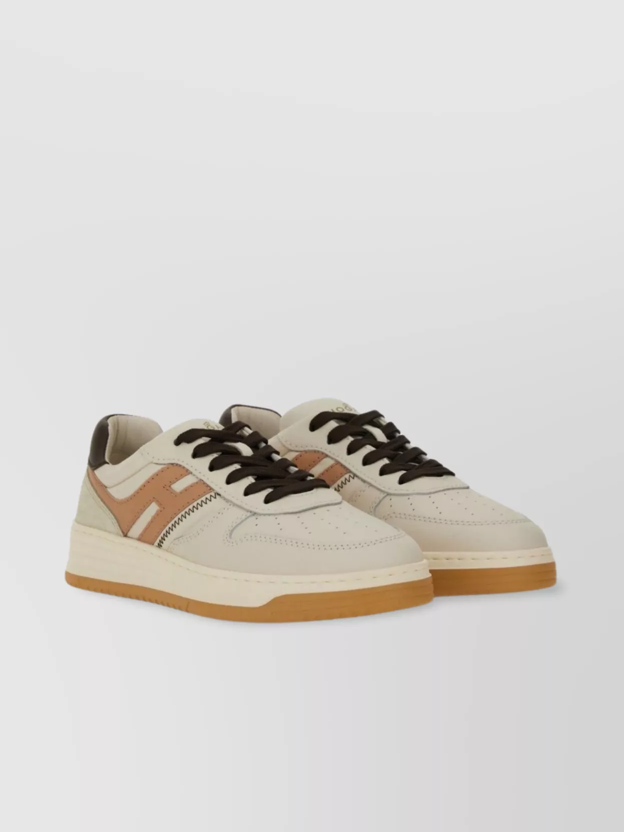 Hogan Low-Top Sneakers With Contrast Sole And Perforated Detailing