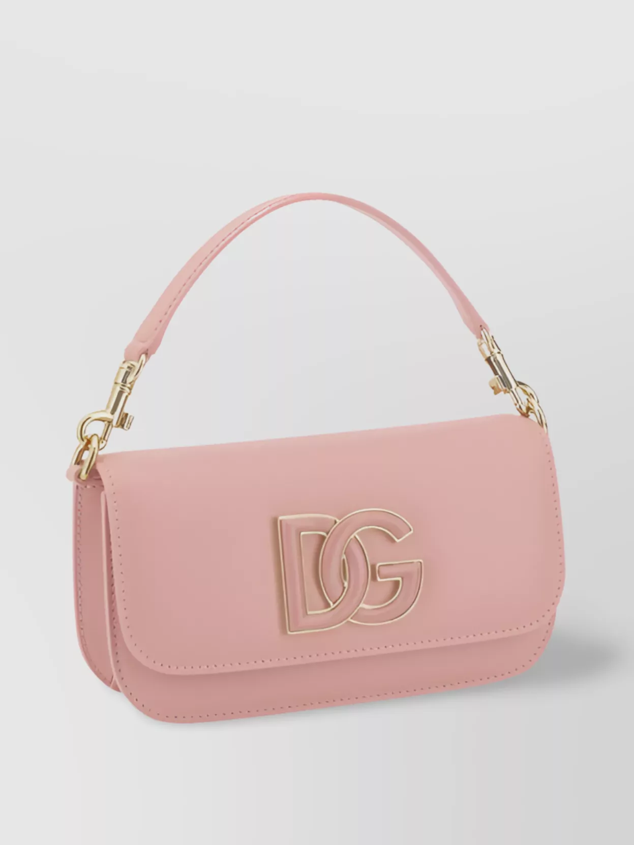 Dolce & Gabbana Leather Logoed Shoulder Bag With Removable Chain