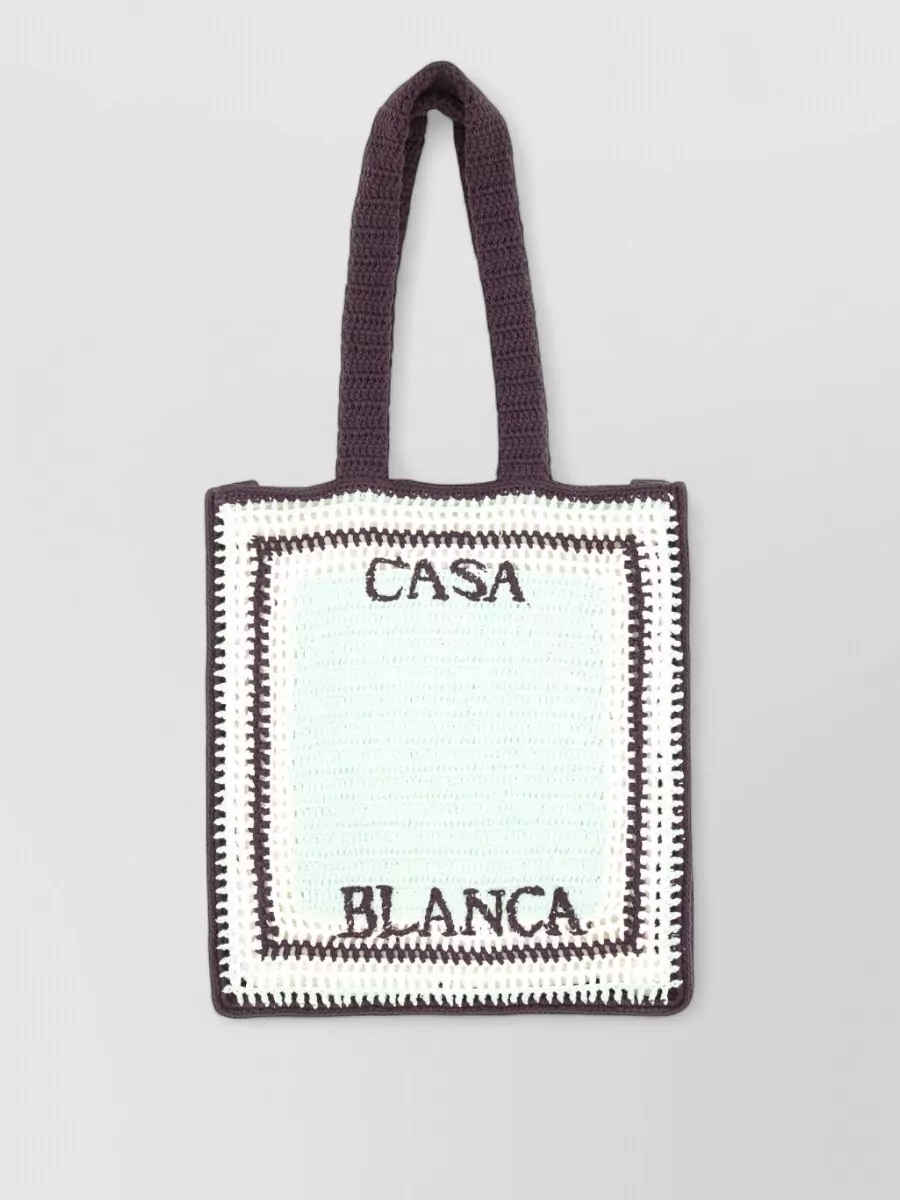 Casablanca crochet tote bag